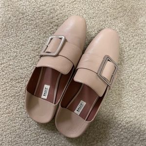 Bally Janelle Square Buckle Loafers